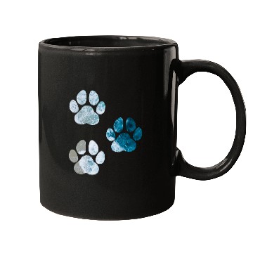 Discover Dog Paw Prints Ocean Beach Waves Mugs