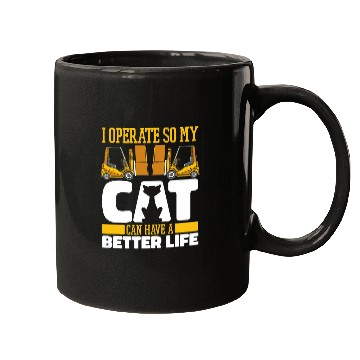 Discover Forklifter Cat Logistics Warehouse Forklift Operator Mugs