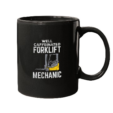 Discover Caffeinated forklift mechanic forklift operator Mover tee Mugs