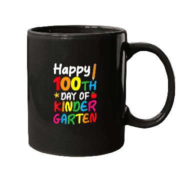 Discover Happy 100th Day of Kindergarten Teacher or Student 3 Mugs