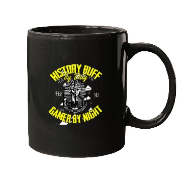 Discover Ancient Egypt History Buff by Day Gamer by Night Historian Mugs