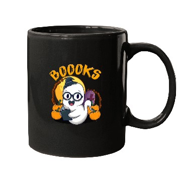 Discover Reading Book Booooks ghosts Funny Halloween Teacher Book Library Reader Mugs