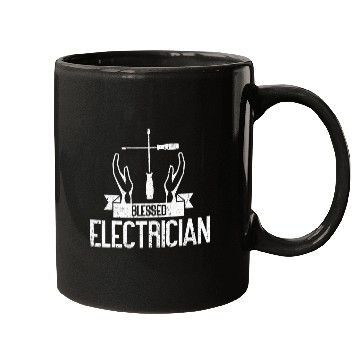 Discover Blessed Electrician Design For Lineman And Technician Mugs