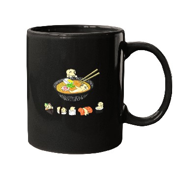 Discover Labrador Lab Dog Sushi Ramen Bowl Japanese Kawaii Dog Mom Mugs