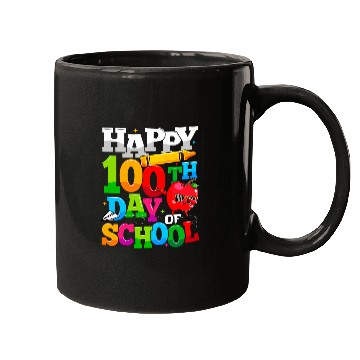 Discover Happy 100th Day Of School Apple  Teacher Student Mugs