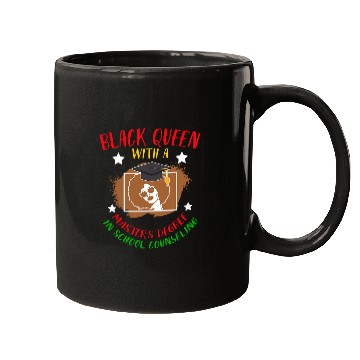 Discover Black Queen MSW Social Work Art Learn Masters Graduation Mugs