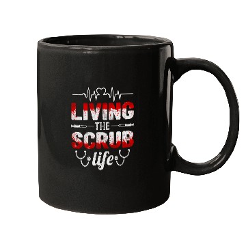 Discover Living the Scrub Life Funny Phlebotomy Phlebotomist Novelty Mugs