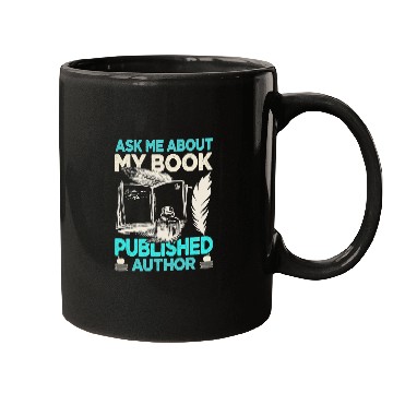 Discover Reading Book Ask Me About My Book Funny Author Writer Novel Reader Mugs