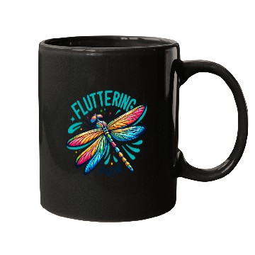 Discover Dragonfly Fluttering Fun Mystical Nature Insect Lovers Mugs