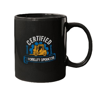 Discover Certified Forklift Operator Driver Warehouse Worker Men Mugs