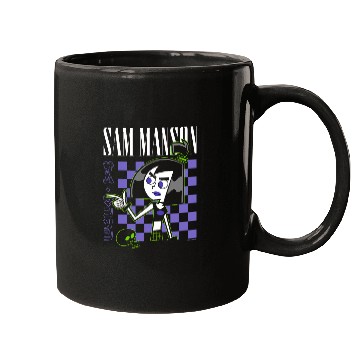 Discover Danny Phantom Sam Manson Retro Kanji Checkerboard Portrait Mugs