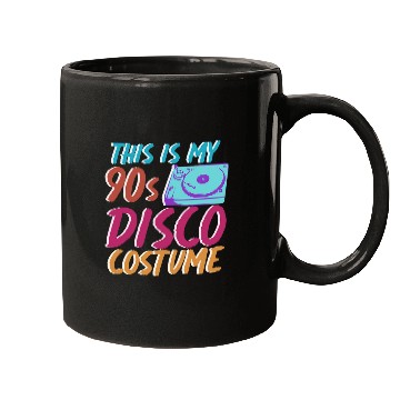 Discover 90s Vinyl Disco Music Costume Party 1990s Retro Nineties Mugs