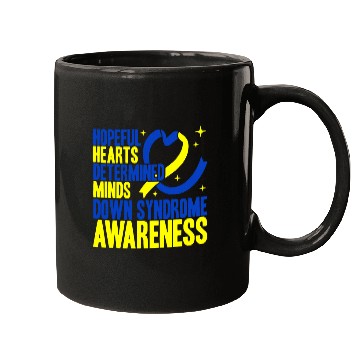 Discover Hopeful Hearts Determined Minds Down Syndromes Awareness Mugs