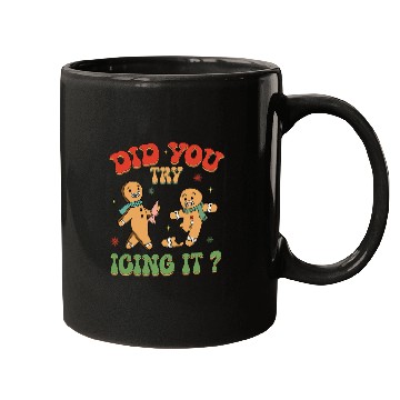 Discover Did You Try Icing It Gingerbread ICU nurses Christmas nurses 1 Mugs