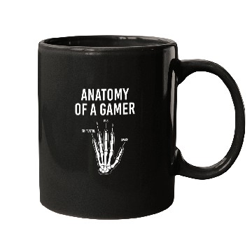 Discover Skeletons Skulls Hand Anatomy of A Gamer Computer Games Gaming Skull Mugs