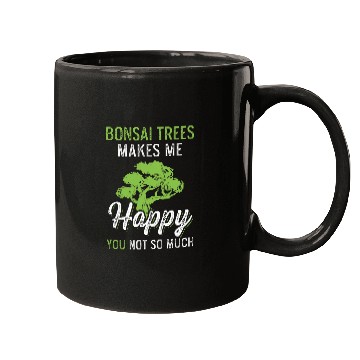 Discover Bonsai Trees Makes Me happy Mugs