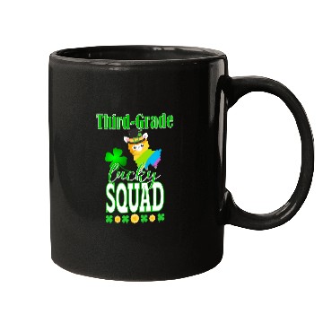 Discover St Patricks Third Grade Teacher Student Cute Llama Squad Mugs