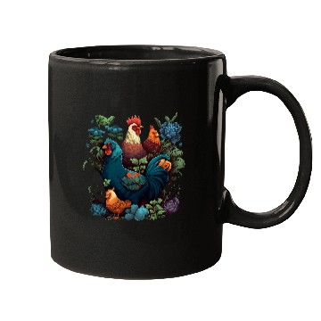 Discover Gardening Plants and chickens 5 Mugs