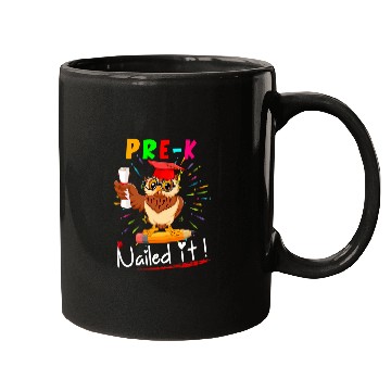 Discover PreK Nailed It Cute Owl Pencil Student Graduation Lover Mugs