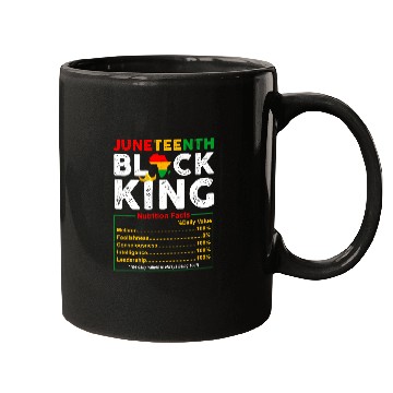 Discover Nutritional Facts Juneteenth 1865 Black King Black Queen Mugs