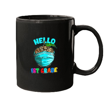 Discover Hello Virtual 1st Grade Leopard Print for Teacher Student Mugs