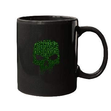 Discover Skeletons Skulls Binary Code Skull Computer Programmer Developer Tech Geek Skull Mugs