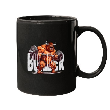 Discover Angry Body Builder Buffalo lifting barbell Standard Mugs