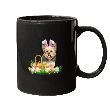 Discover Cute Yorkie Easter Day Bunny Eggs Easter Costume Mugs