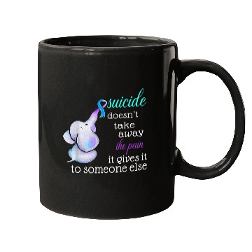 Discover Elephant suicides Ribbon suicides Prevention Awareness Mugs
