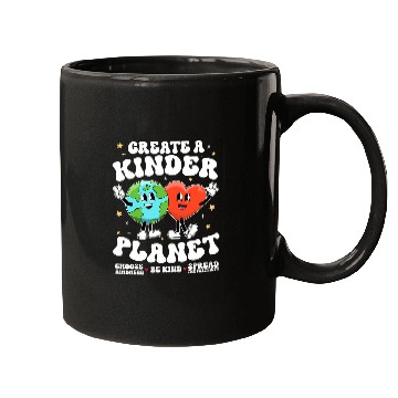 Discover Create Kinder Planet Teacher Kind Earth Unity Day Kindness Mugs