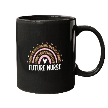 Discover Future nurses Nursing Student Leopard Rainbow Nursing School Mugs