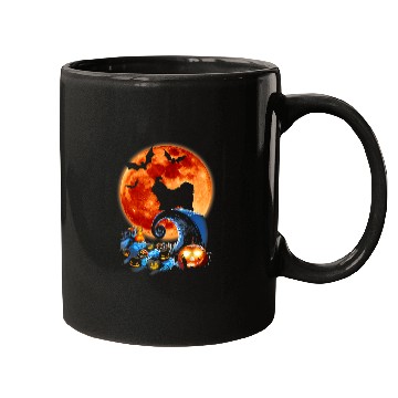 Discover Shih Tzu Dog Scary And Moon Funny Halloween Costume Mugs