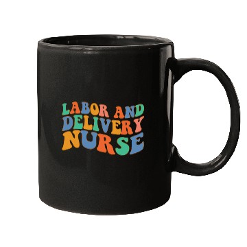 Discover Retro Groovy Labor Delivery nurses Nursing Student School Mugs