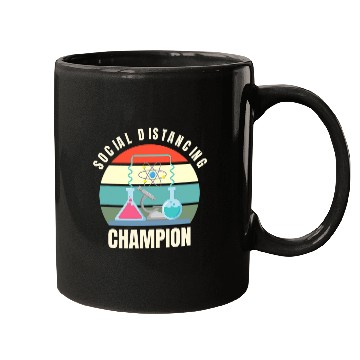 Discover Social Distancing Champion Science Teacher Student Funny Mugs