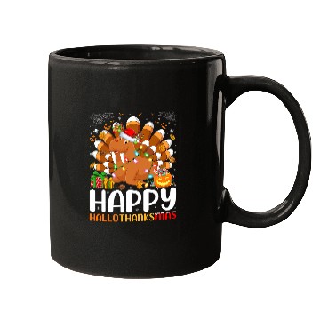 Discover Walrus Lover Halloween Christmas Happy Hallothanksmas Mugs