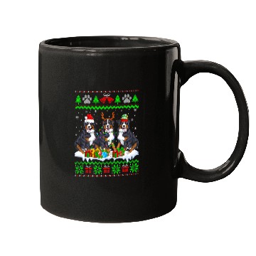 Discover Christmas Bernese Mountain Dog Puppy Lover Ugly xmass Sweater Mugs