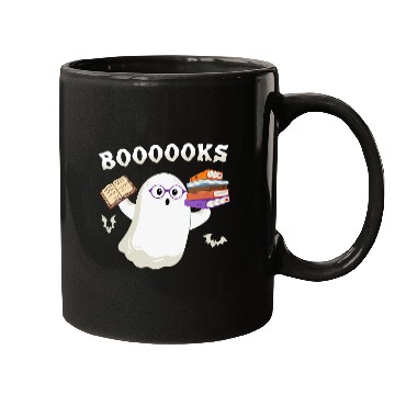 Discover Reading Book Halloween ghosts Reading Books Teacher Librarian Halloween 2 Reader Mugs