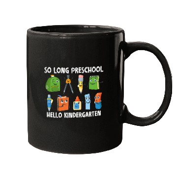 Discover SO LONG PRESCHOOL HELLO KINDERGARTEN Teacher Student PreK 2 Mugs