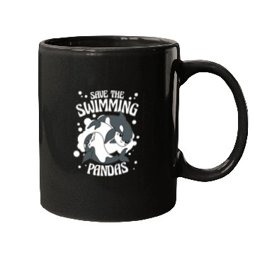 Discover Funny Bear Orca Save the swimming pandas Cute Bears Mugs