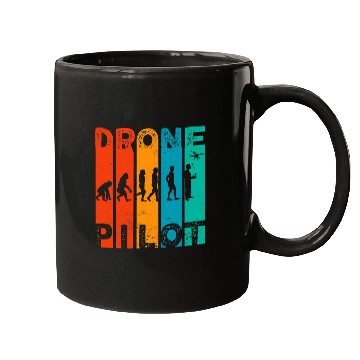 Discover Drone pilot evolution Funny Drone pilot Drone Evolution Mugs