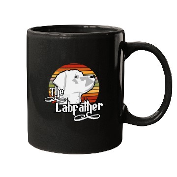 Discover Labrador Lab Dog Funny Dog The Labfather Lab Labrador Dad Retro Sunset Mugs