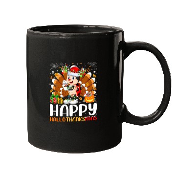 Discover Ladybug Lover Halloween Christmas Happy Hallothanksmas Mugs