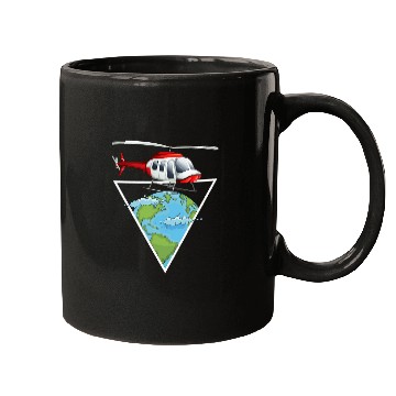 Discover Helicopter Earth Helicopter Pilot Aviation Flying Mugs