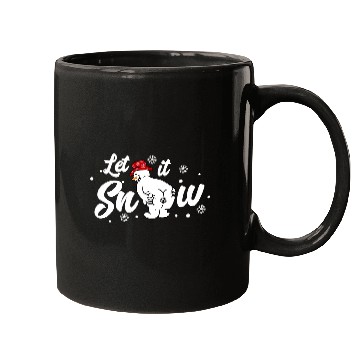 Discover Let It Snow Funny Snowing Cold Winter Vibes Merry Christmas 184 Mugs