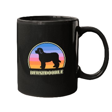 Discover Bernedoodle vintages Sunset Dog Mugs