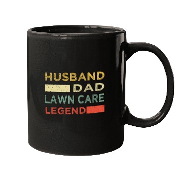 Discover Funny Mens Mowing Husband Dad Lawn Care Legend Yard Work 3 Mugs