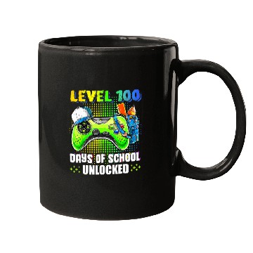 Discover Level 100 Days Of School Unlocked Gamer Video Games Boys 2 Mugs