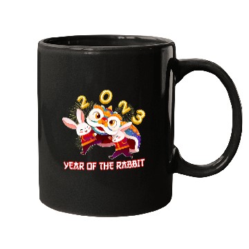Discover Rabbits Happy Lunar New Year 2Cute Chinese Rabbit Decorations 2 Mugs