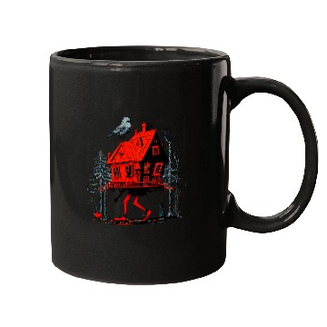 Discover Walking House on Chicken Legs Slavic folklore Baba Yaga Art 32 Mugs