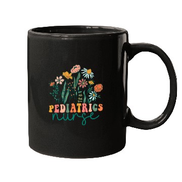 Discover Groovy Wildflower Pediatrics nurses Tees Mugs